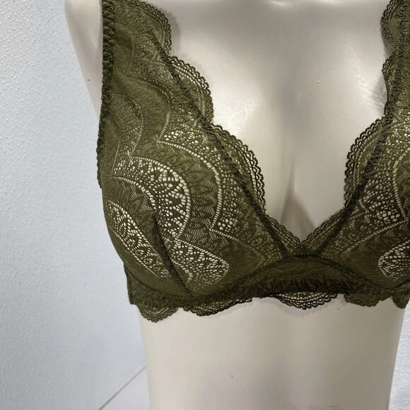 NEW SIMONE PERELE Women's Karma Lace Unlined Bralette – Size L – Adventure Green - Picture 13 of 14